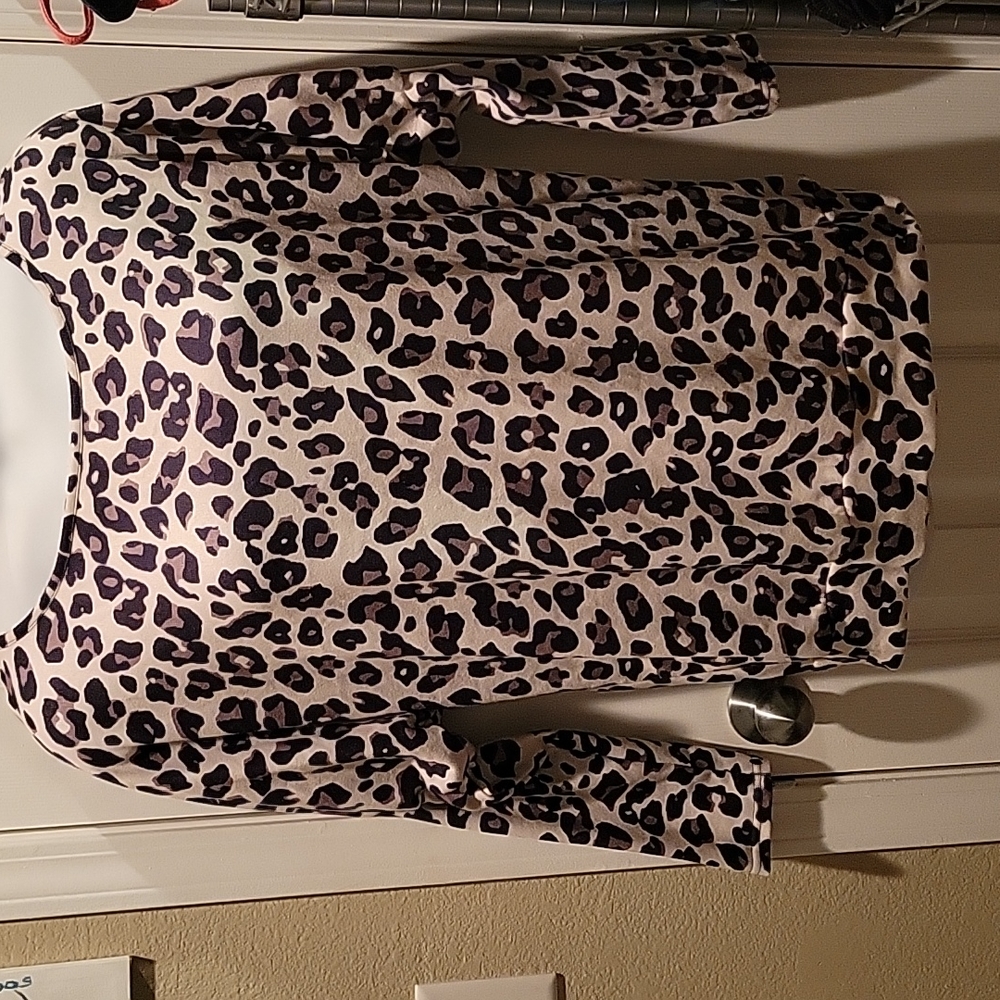 Oversized cheetah top